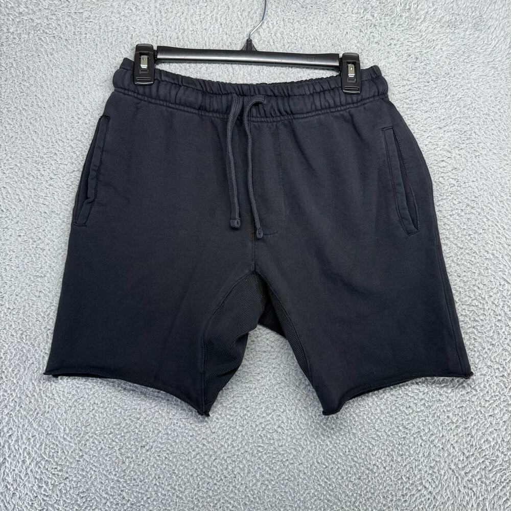 Talentless Shorts Men's Small Black Cotton Sweat Scott Disick Raw Edge Pockets